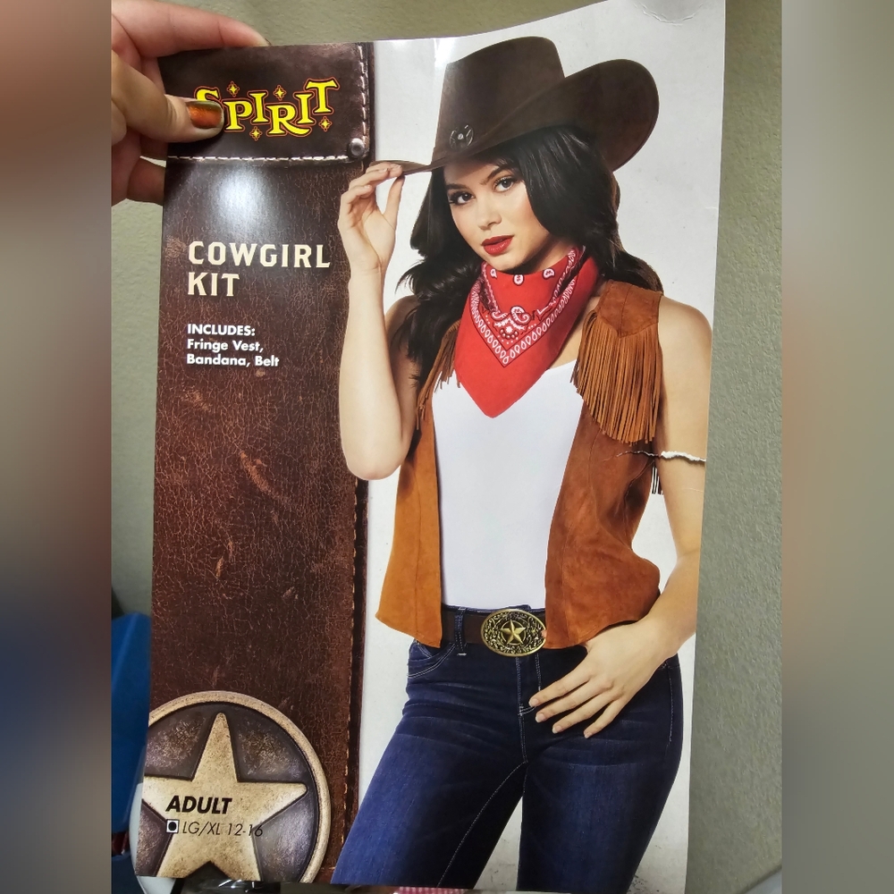 Spirit Cowgirl Kit with Brown Vest And Belt No Bandana
